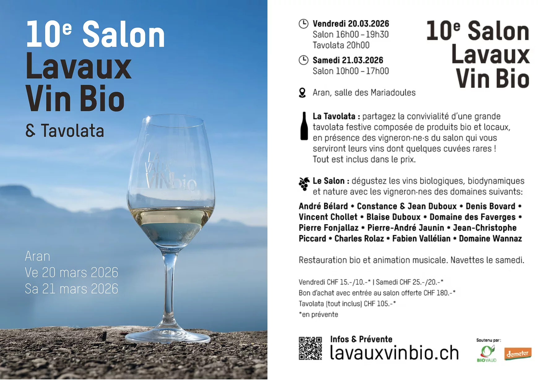 Salon Lavaux Vin Bio 2026
